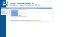 Desktop Screenshot of exams.webmasters-europe.org