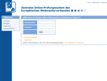 Tablet Screenshot of exams.webmasters-europe.org